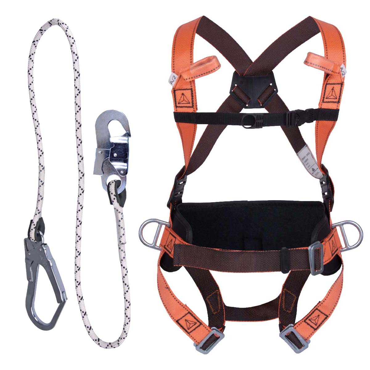 Delta Plus Comfort Fall Restraint Harness & Single Lanyard Kit ...