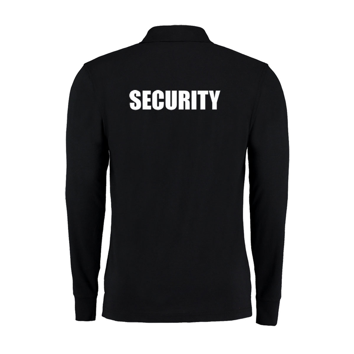 ‘SECURITY’ Front/Back Embroidered & Printed Long Sleeve Polo Shirt ...