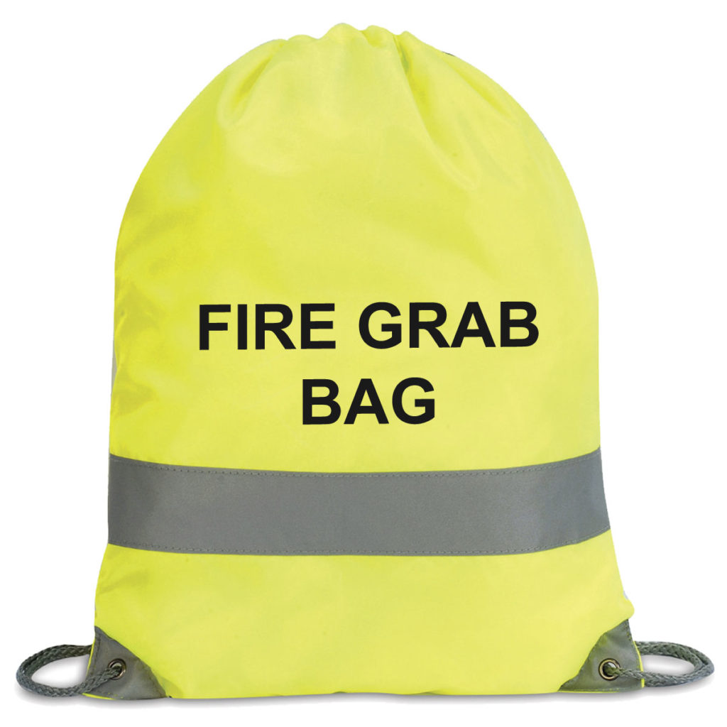 Printed ‘emergency Grab Bag Home And Car Evacuation Safety Kit Holdall Bag Workwear World 7576