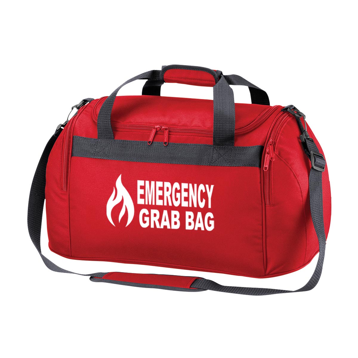 Printed Flame Graphic ‘emergency Grab Bag’ Home & Car Fire Evacuation 